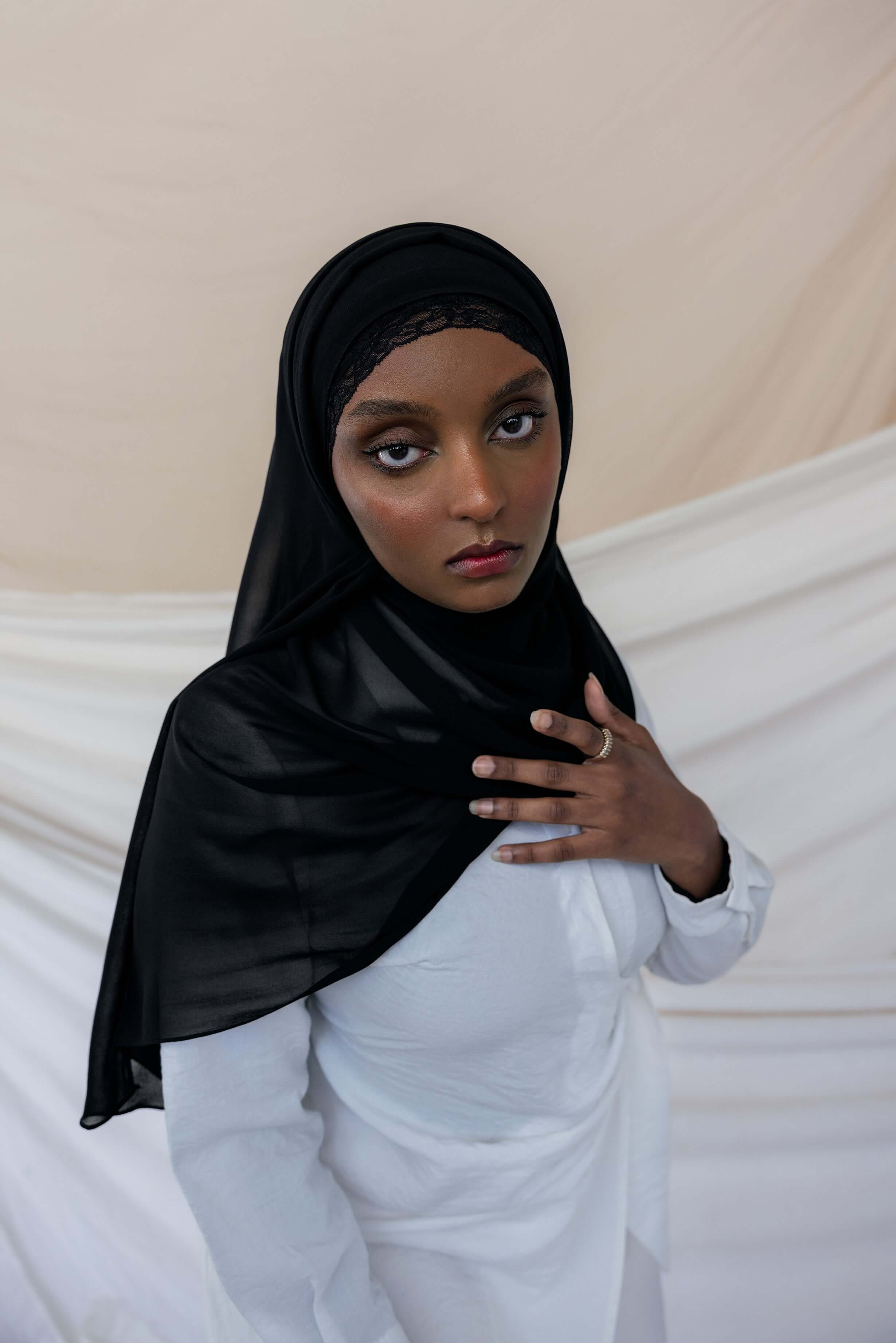 Black Crepe Chiffon - Image 3