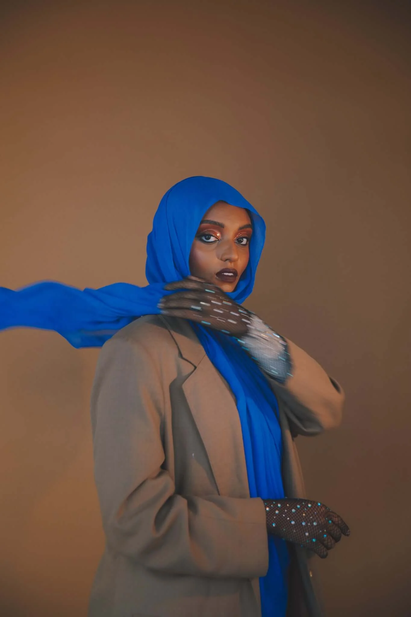 Sapphire Blue Silk Chiffon - Image 3