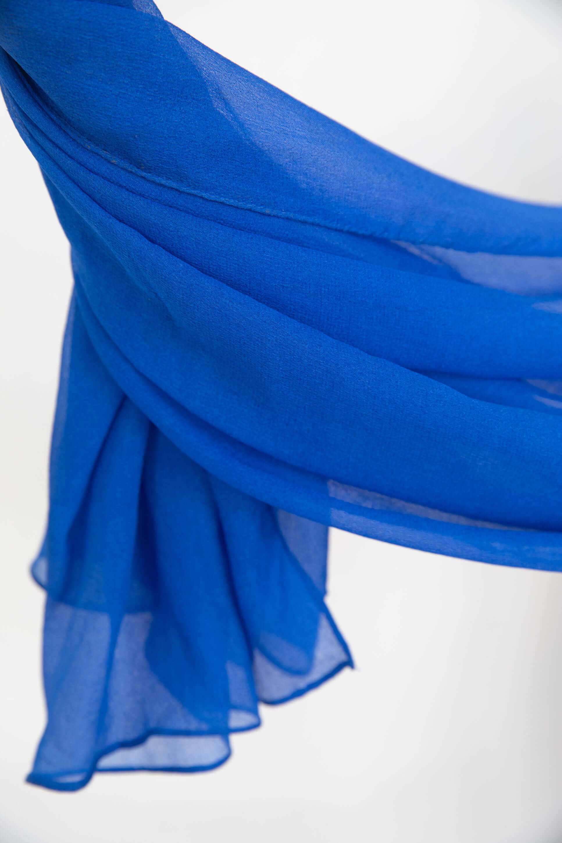 Sapphire Blue Silk Chiffon - Image 5