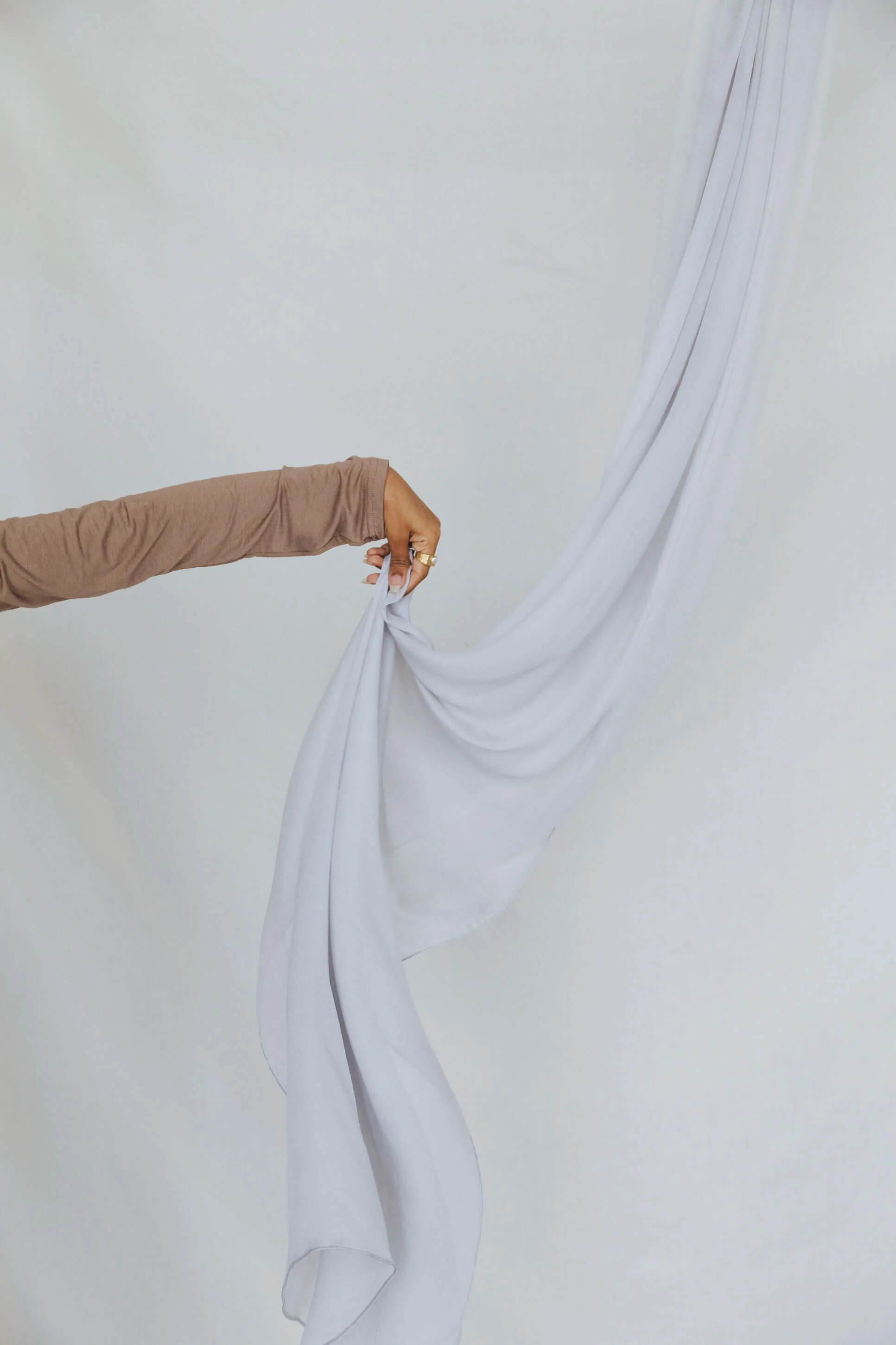 Brilliant Silver Silk Chiffon - Image 2