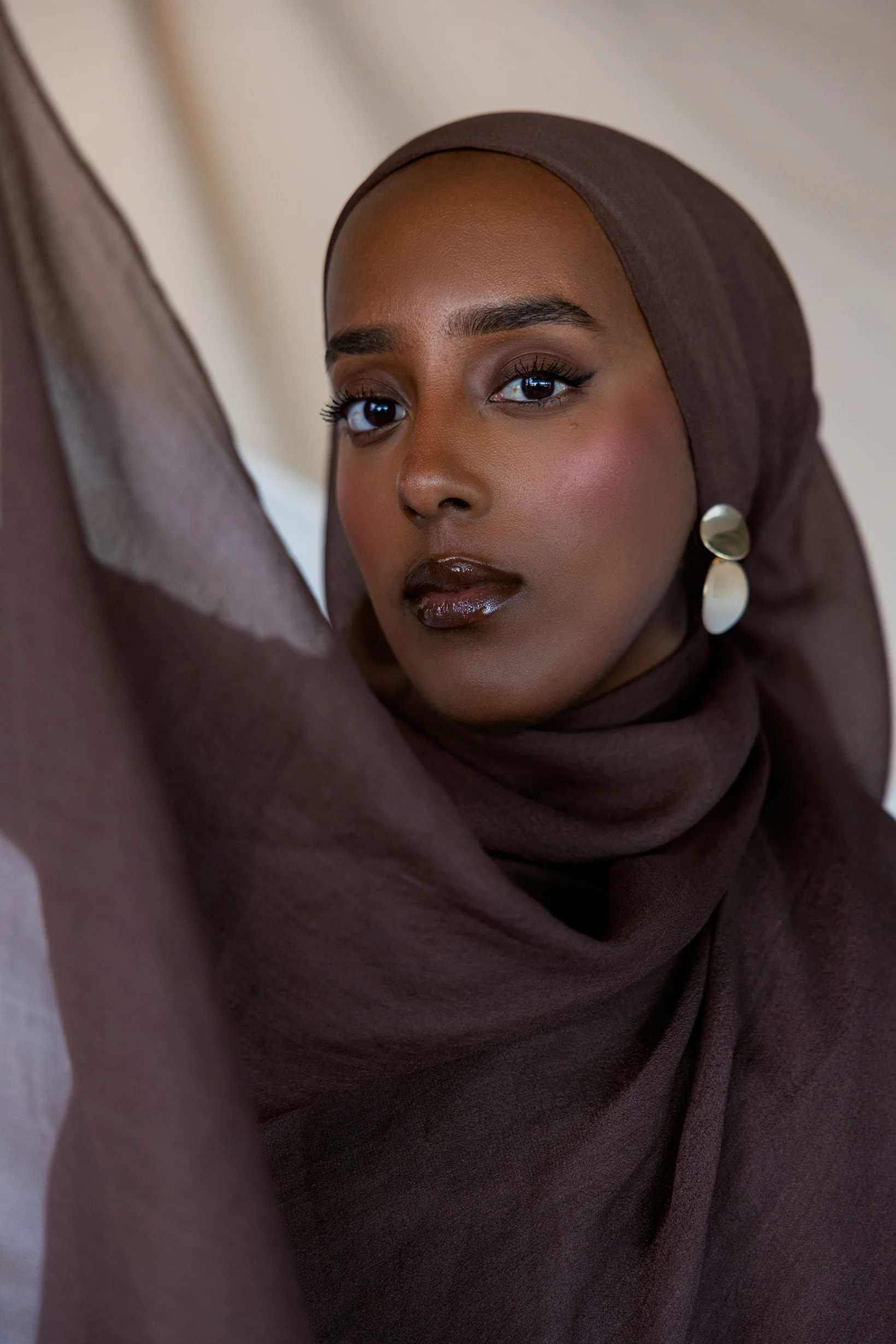 Cocoa Silk Chiffon