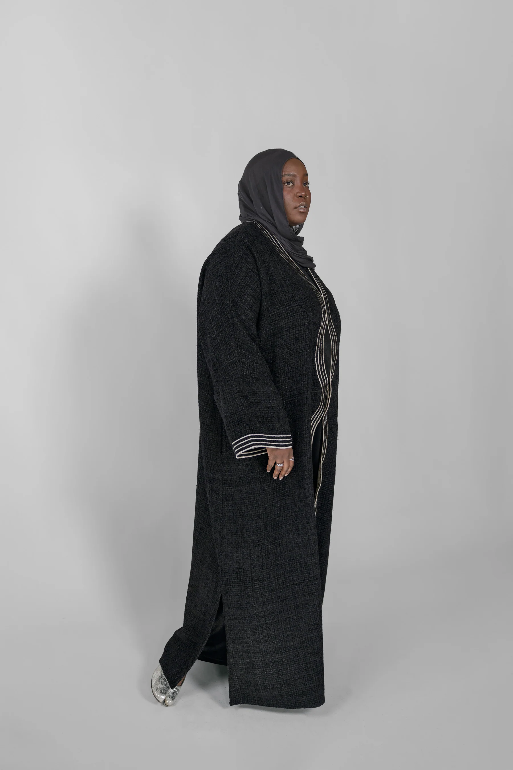 Tweed Curve Abaya Black - Image 9