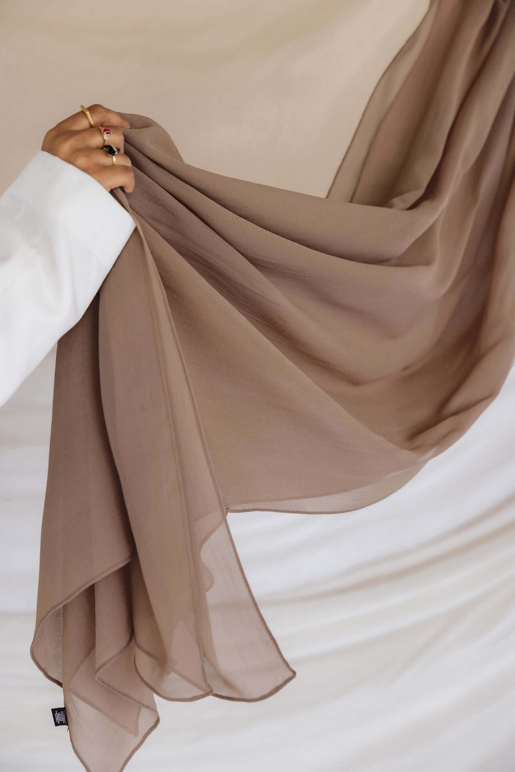 Honey Beige Crepe Chiffon - Image 2