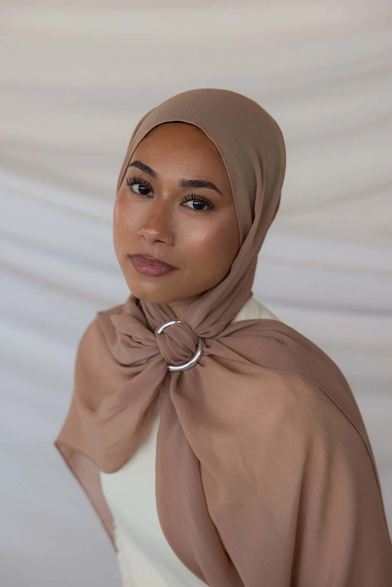 Honey Beige Crepe Chiffon - Image 3