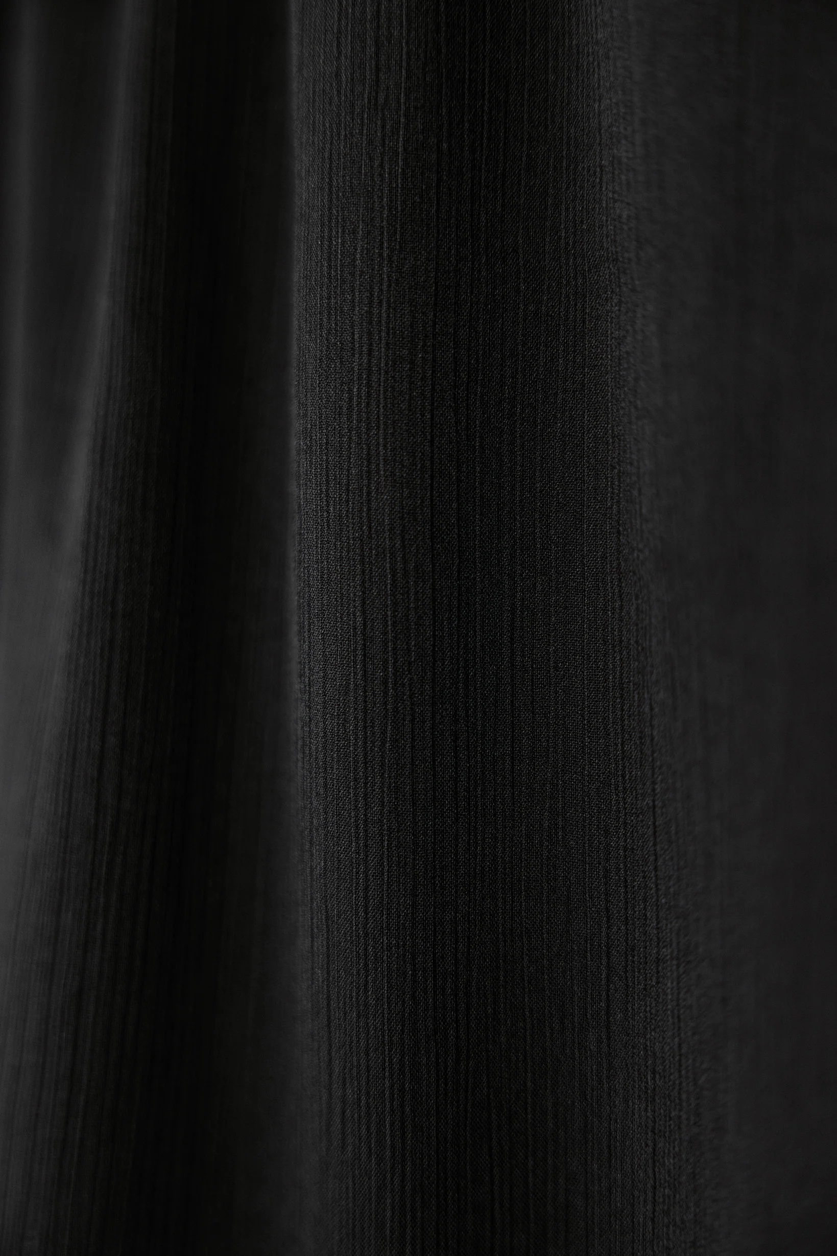 Jet Black Crinkle Chiffon - Image 3