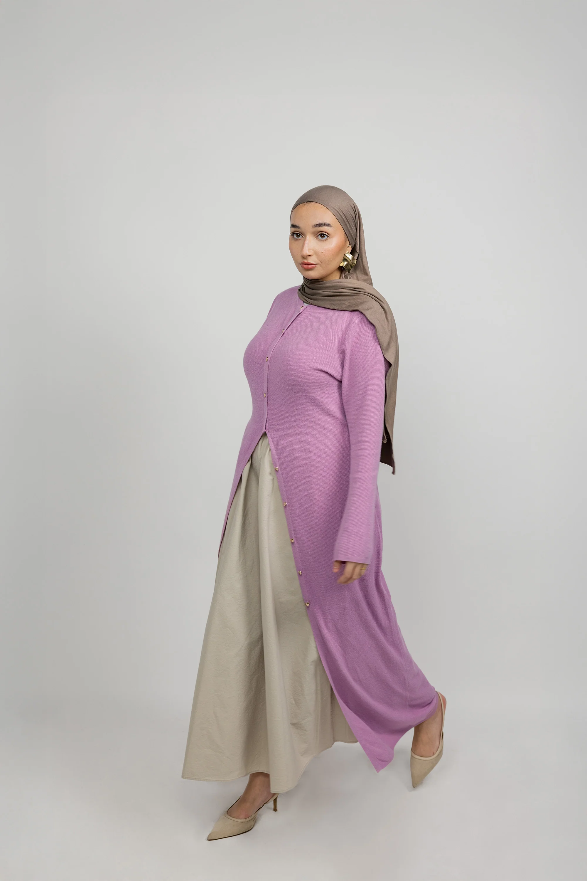 Knit Cardigan Dress - Image 10