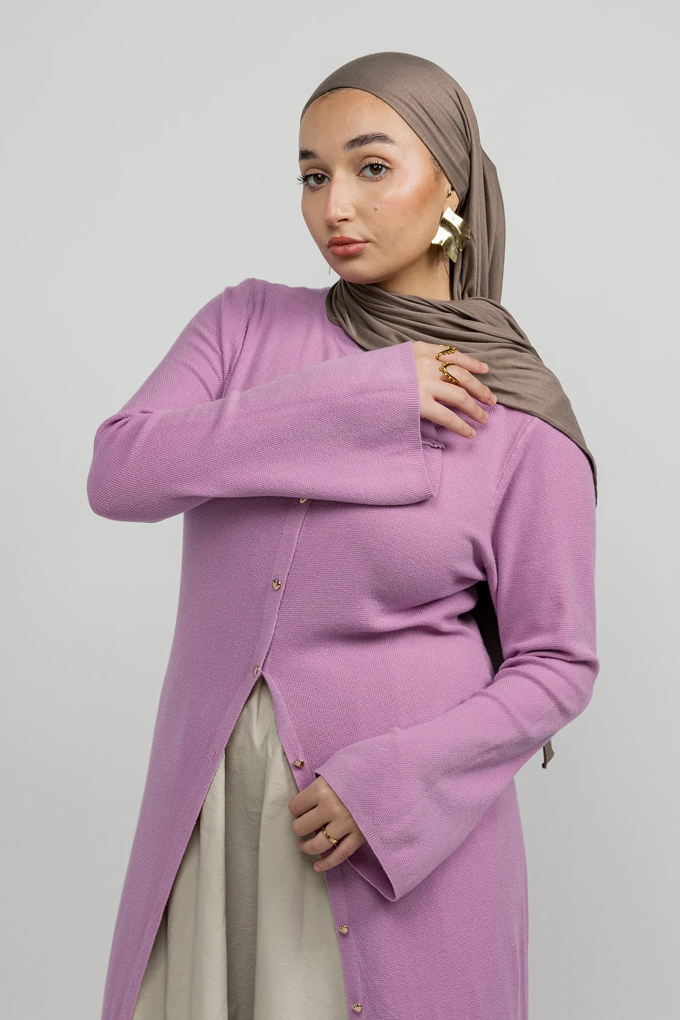 Knit Cardigan Dress - Image 9