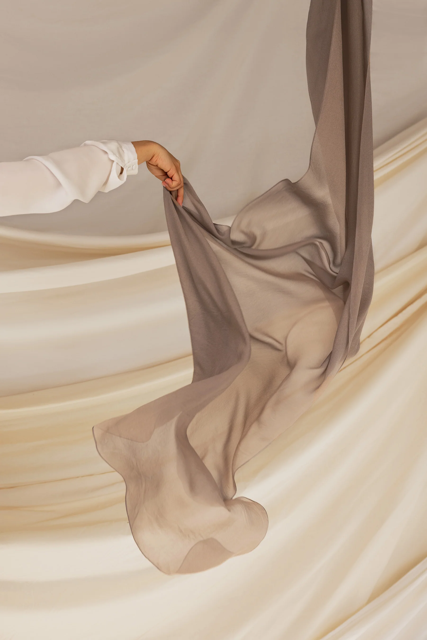 Leafless Tree Silk Chiffon - Image 3