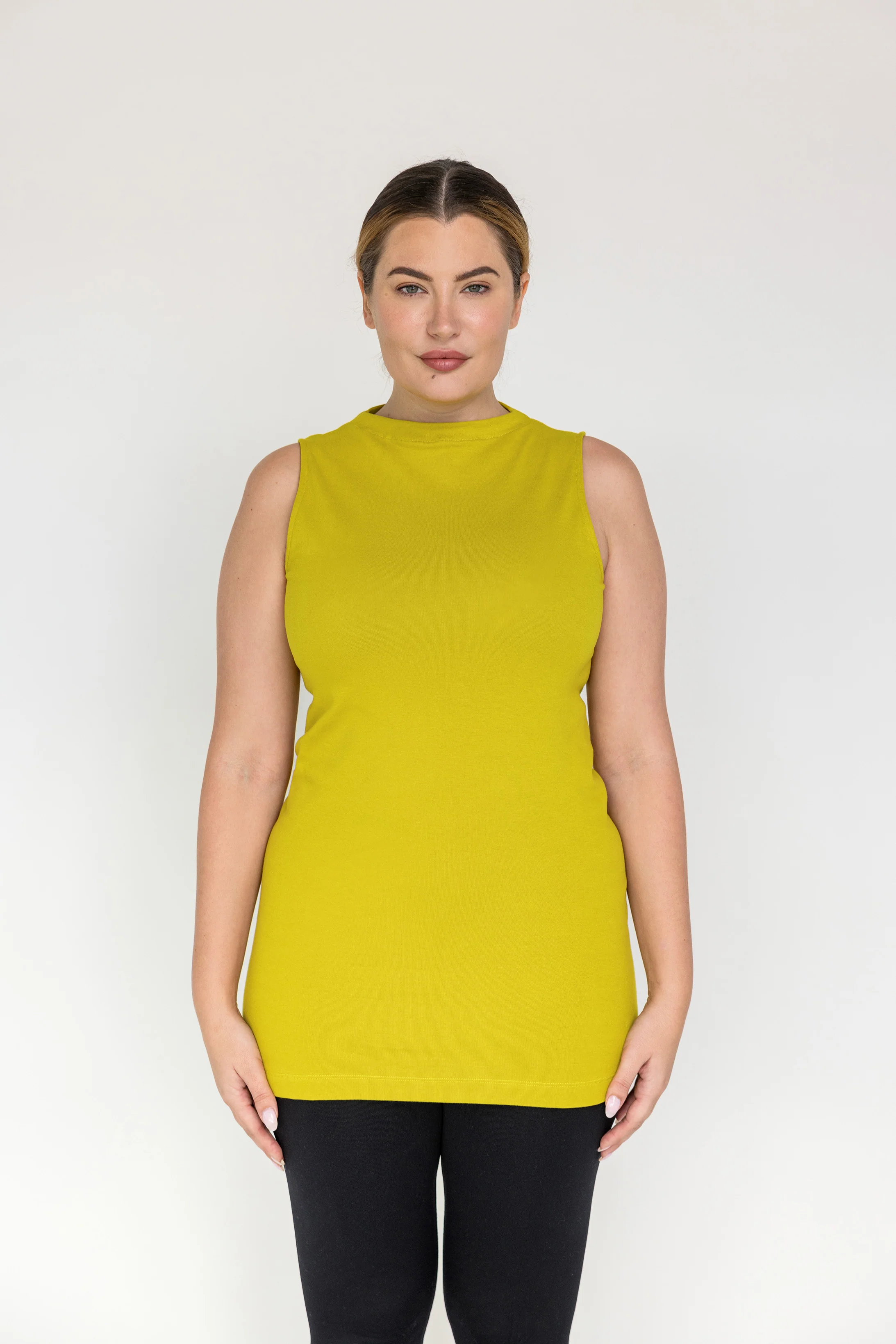 Mock Neck Tank Citrine - Image 3