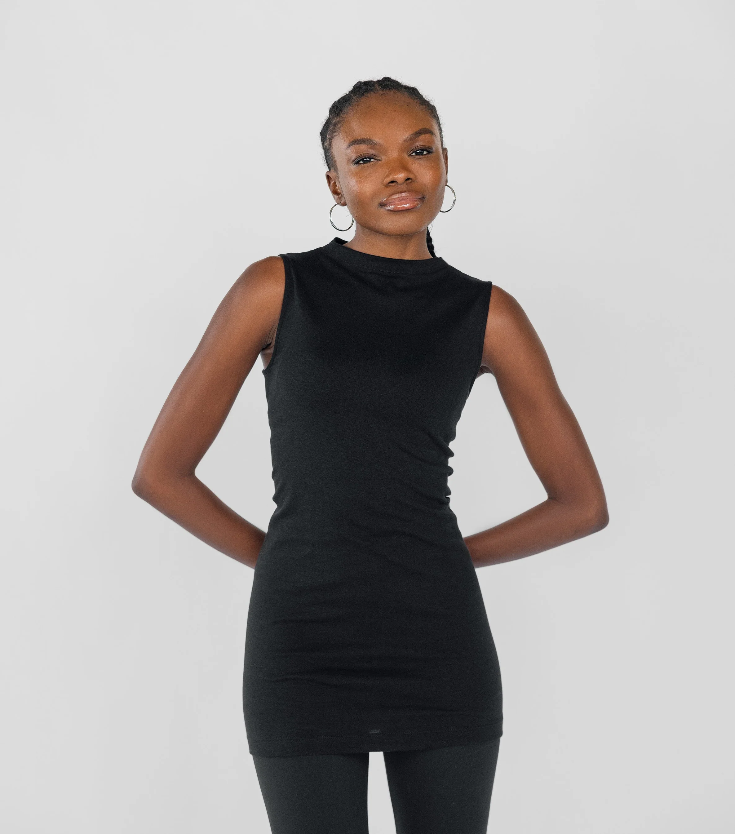Mock Neck Tank Ink