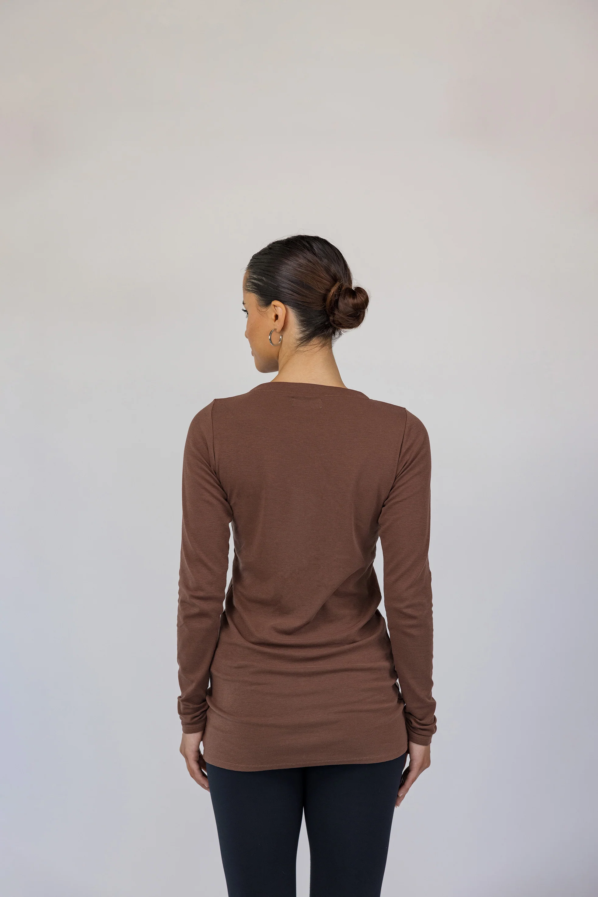 Mock Neck Top Chestnut - Image 2