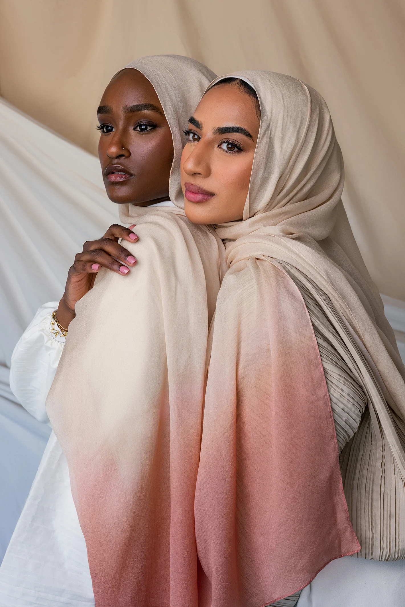Blush Ombre Silk Chiffon - Image 3