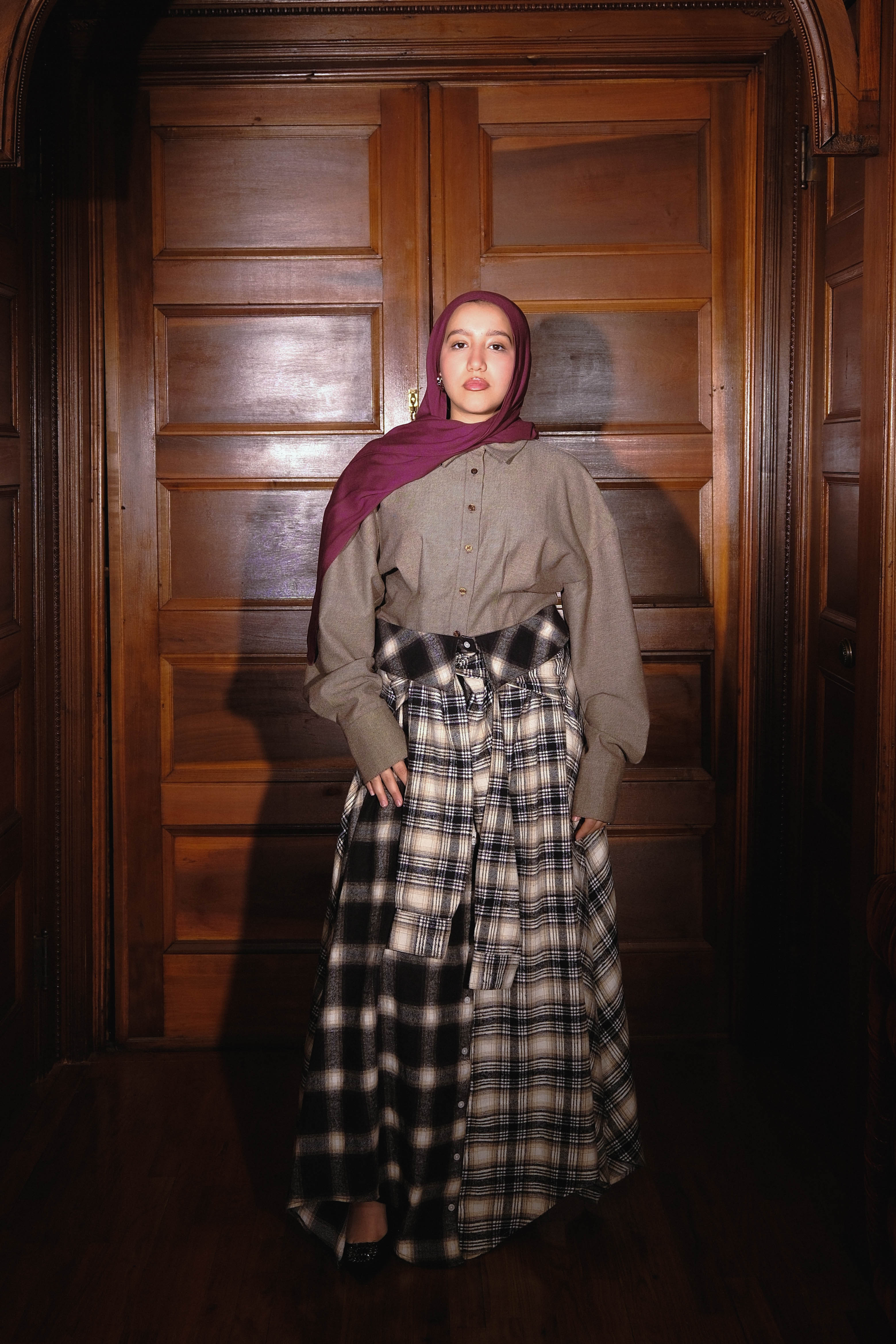 Mixed Plaid Skirt - Image 3