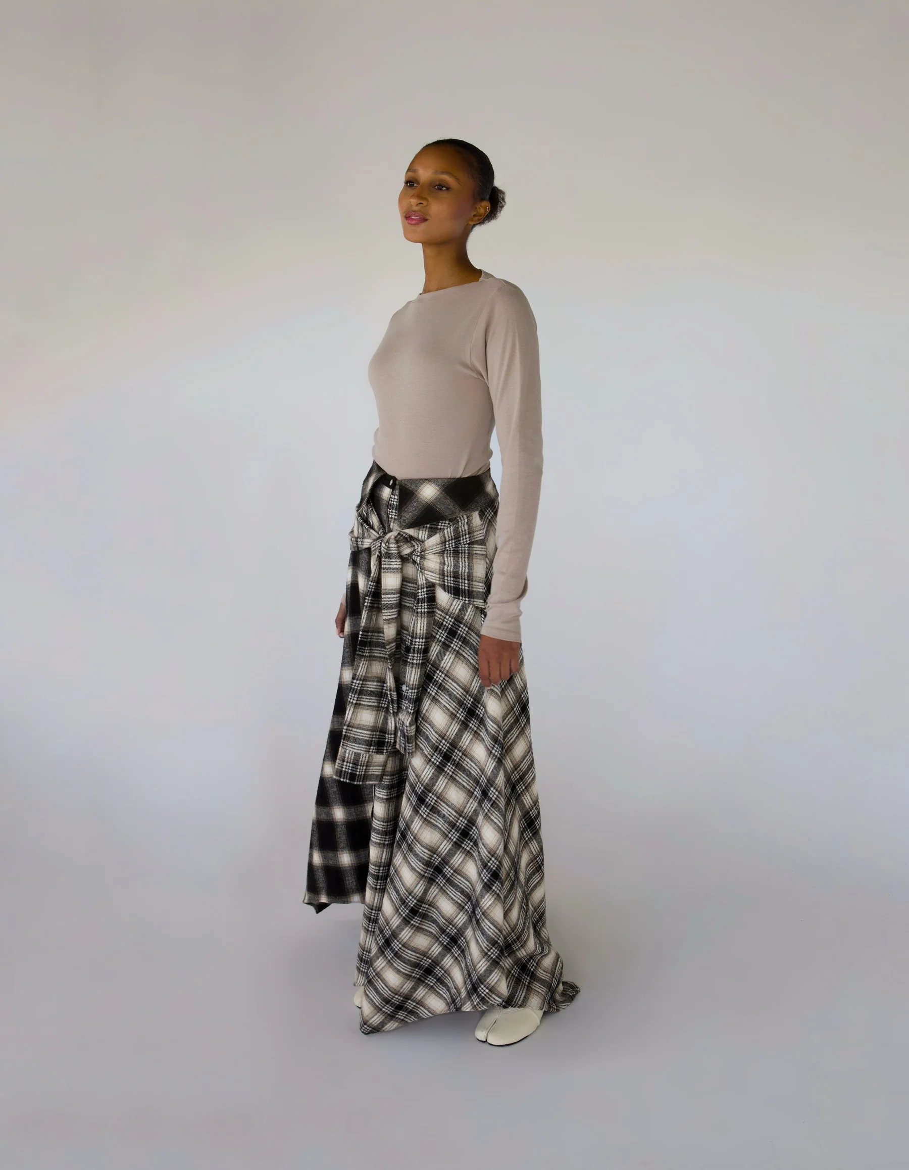 Mixed Plaid Skirt - Image 6
