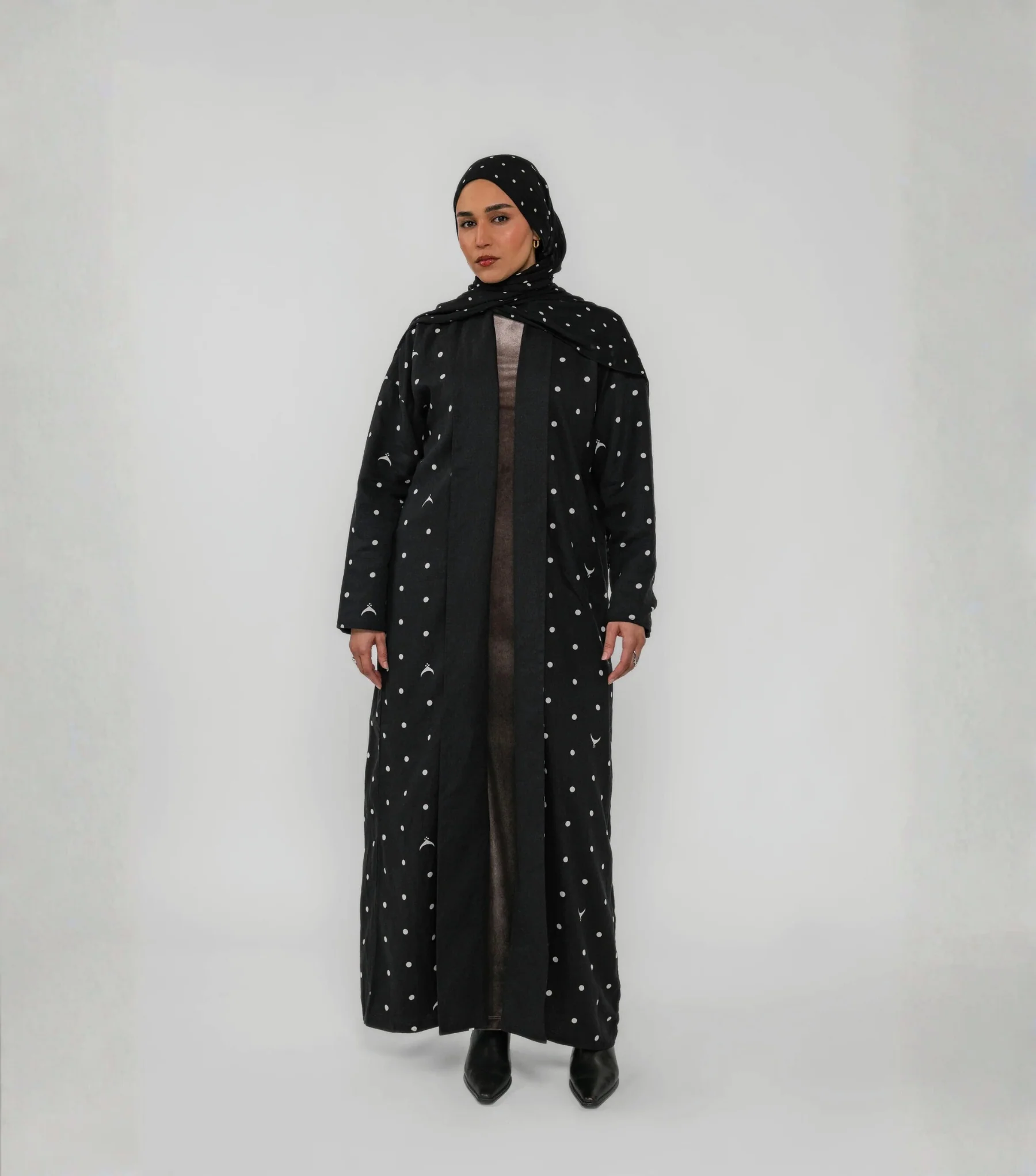 Polka Dot Reversible Abaya