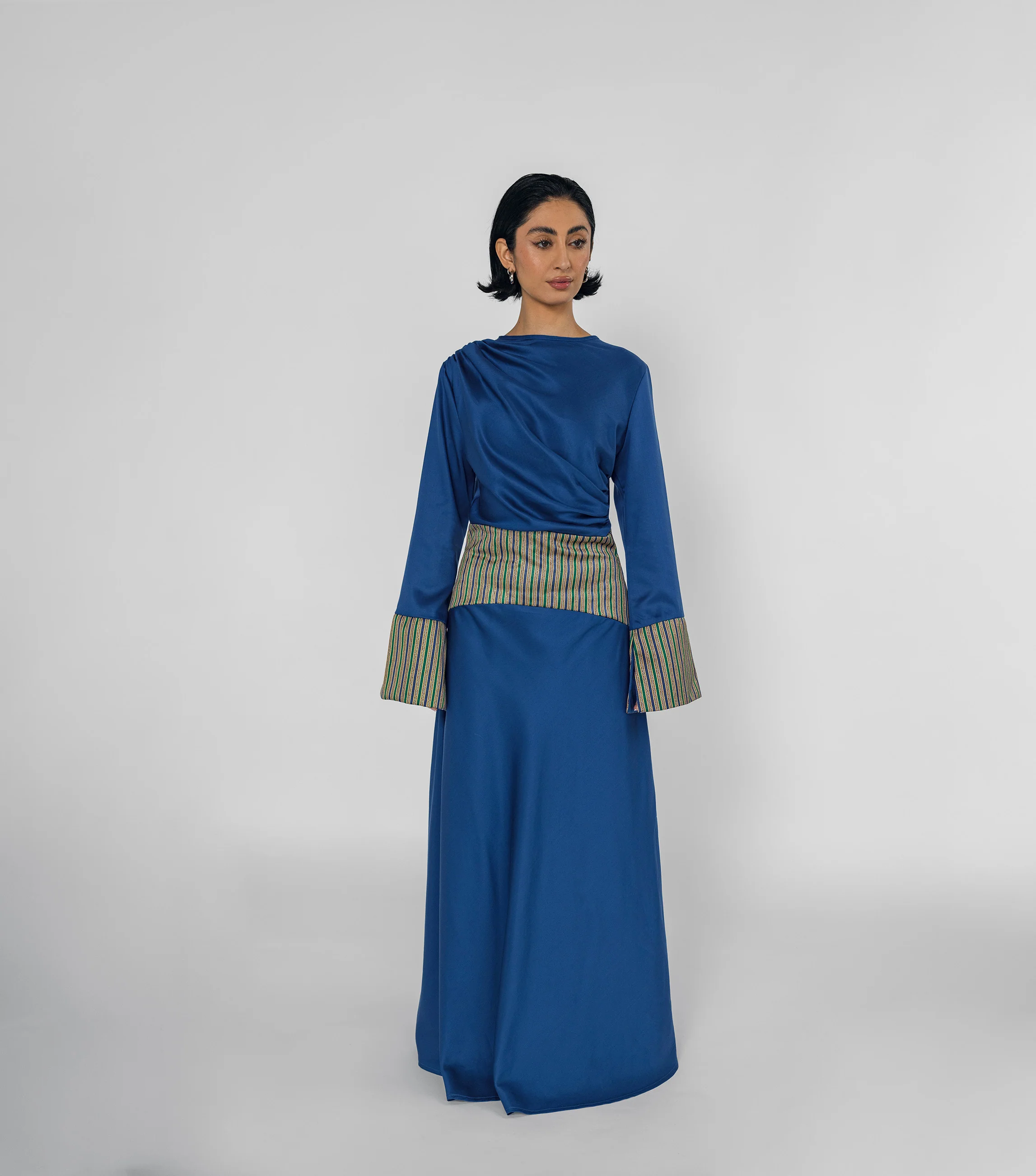 Saya Cinched Dress Royal Blue - Image 6
