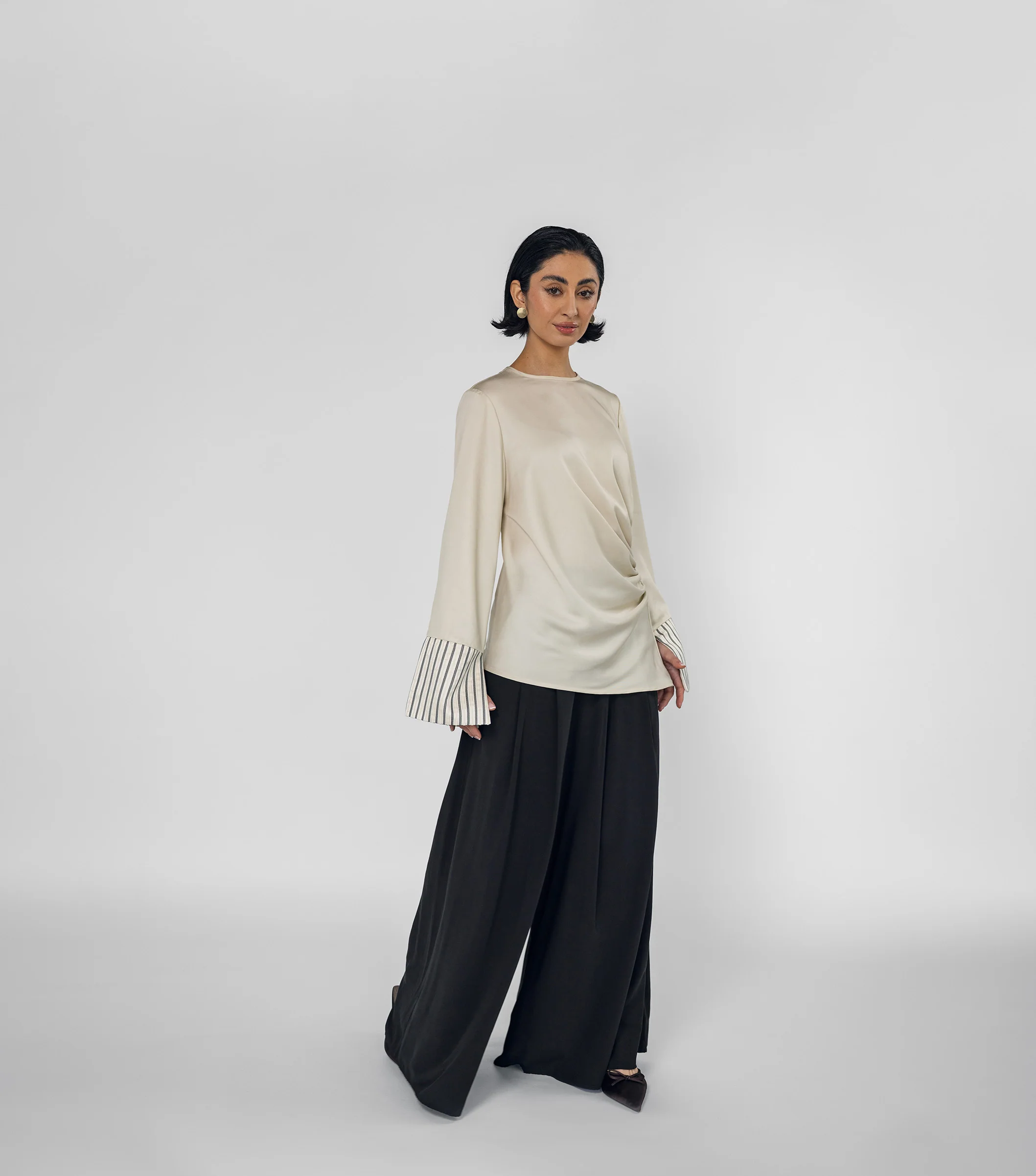 Saya Draped Top Cream - Image 4