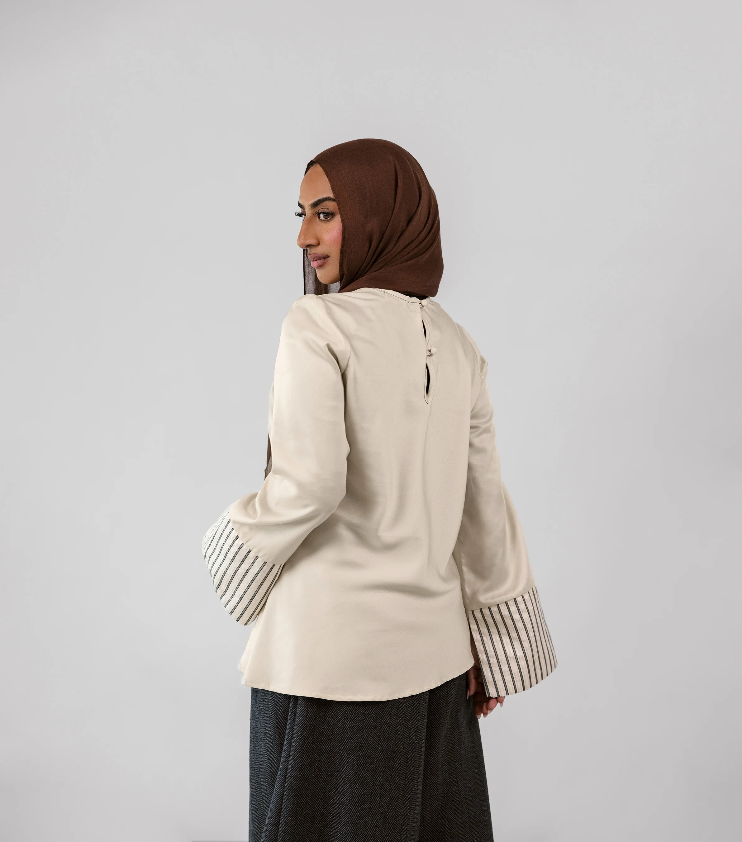 Saya Draped Top Cream - Image 5