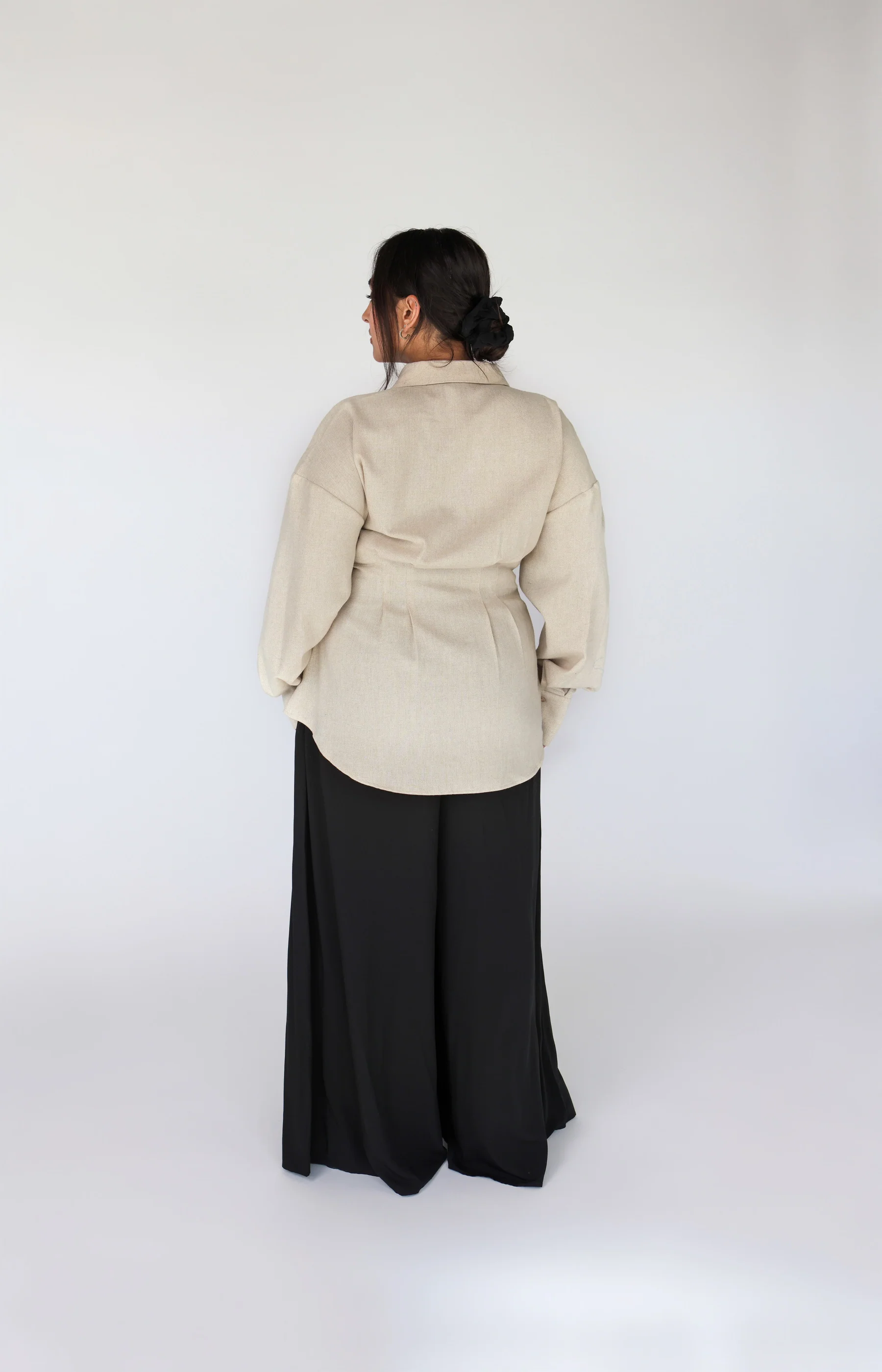 Sculpted Button Up Beige - Image 4