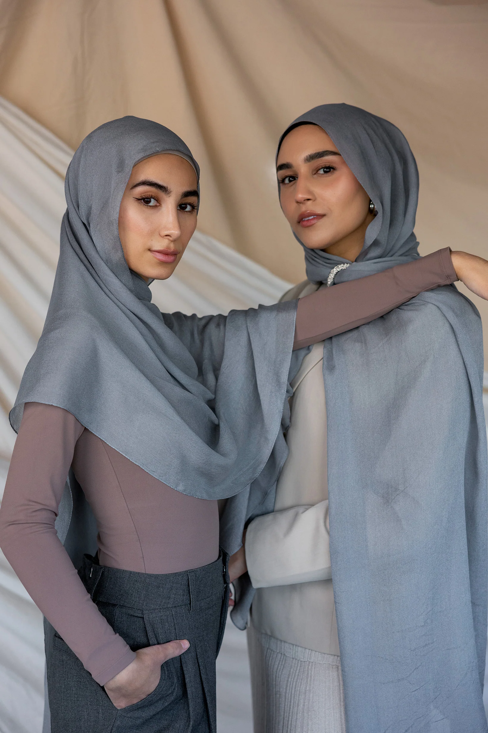 Shadow Grey Silk Chiffon - Image 3