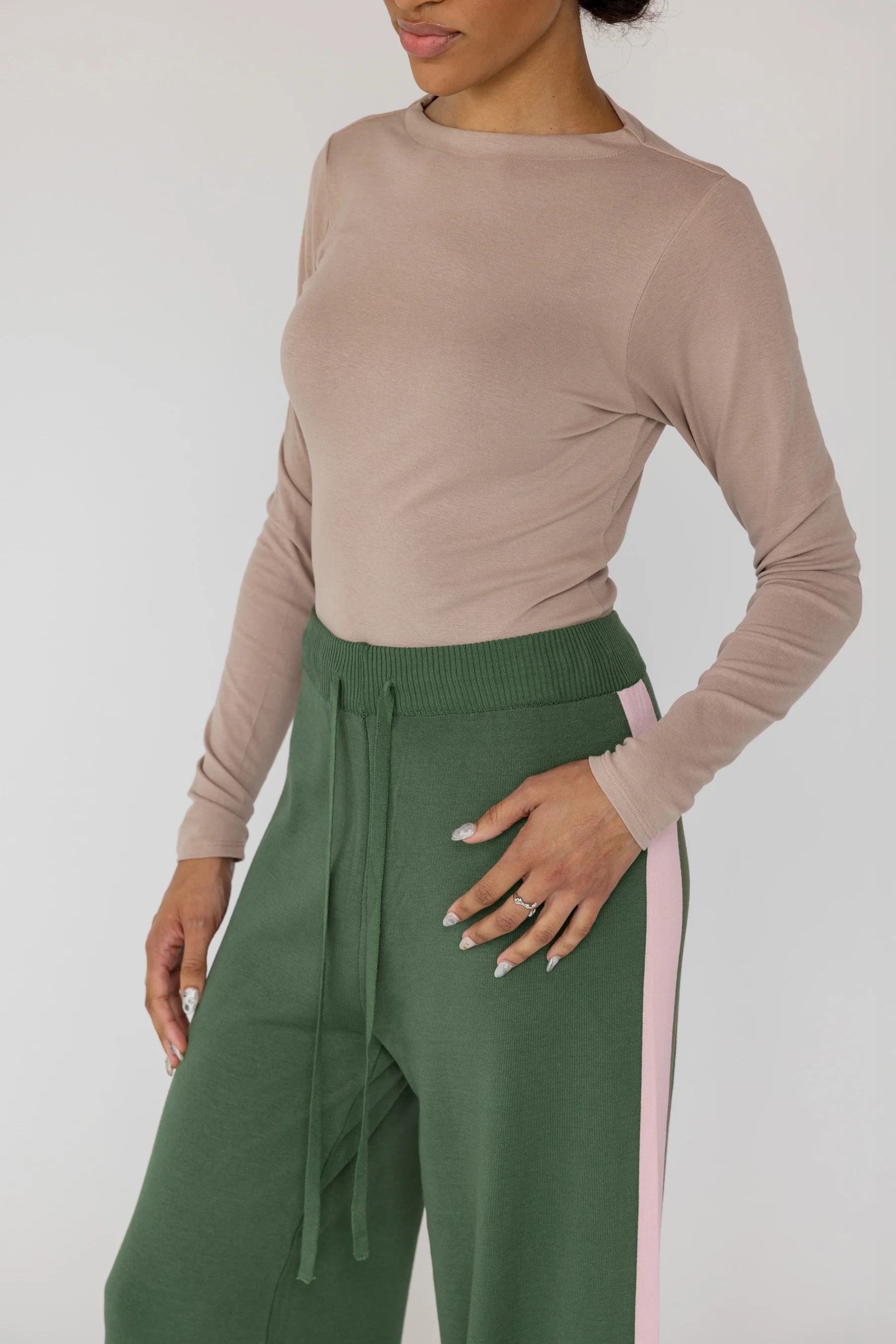 Sport Stripe Pant Olive - Image 4