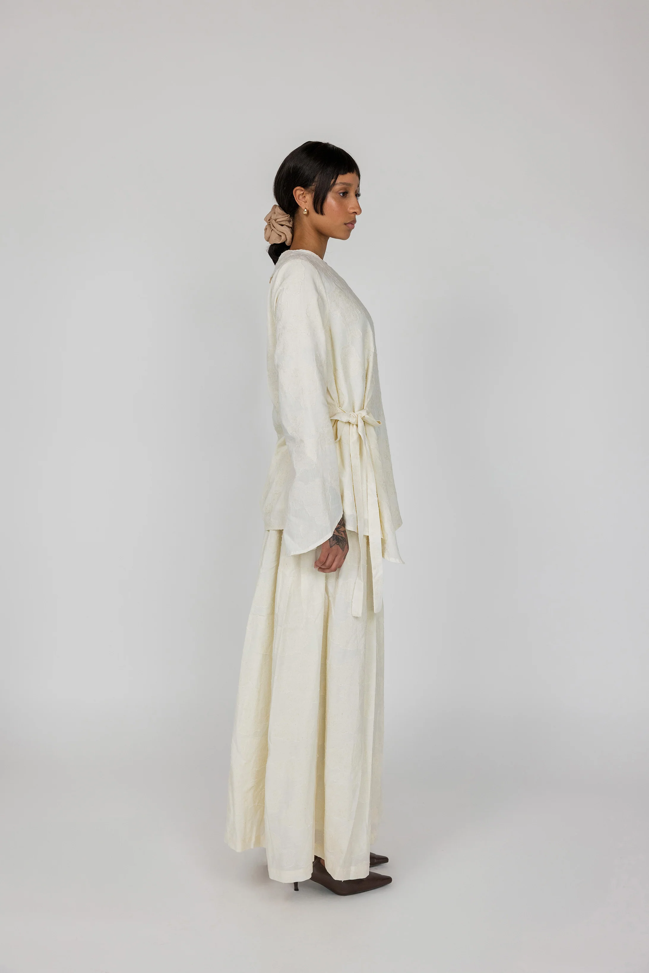 Textured Tie Front Top - Image 6