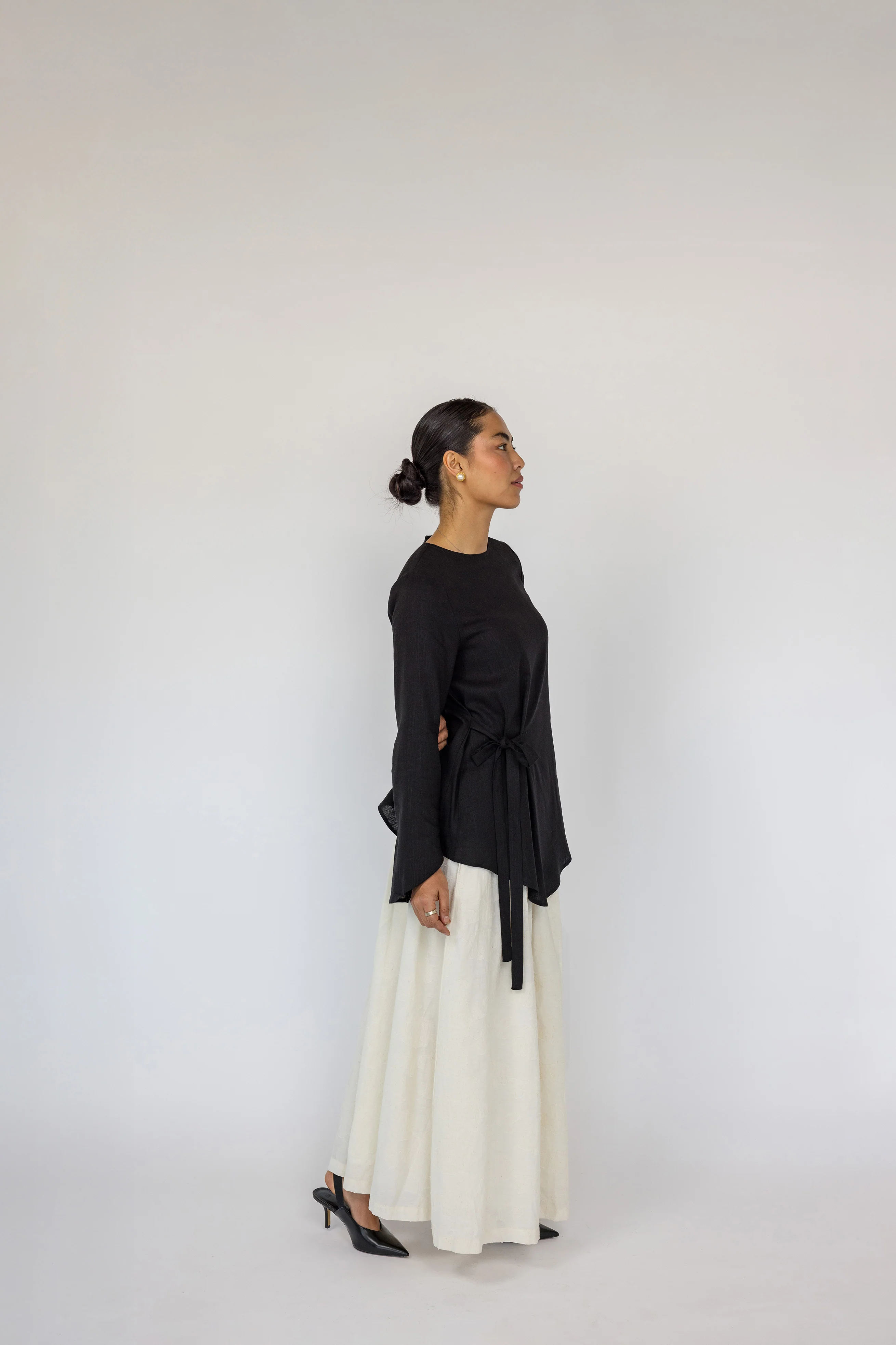 Tie Front Top Black - Image 7