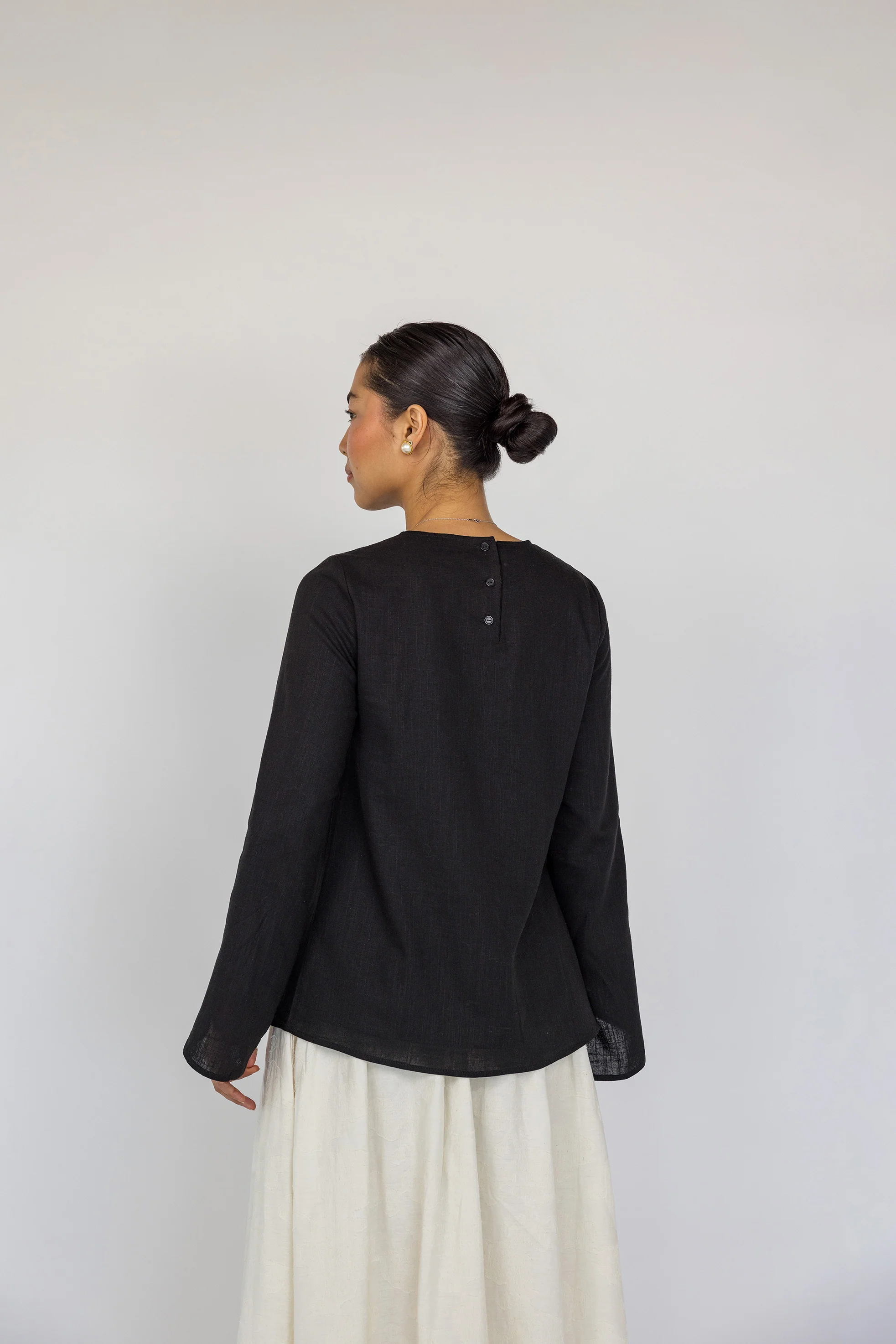 Tie Front Top Black - Image 8