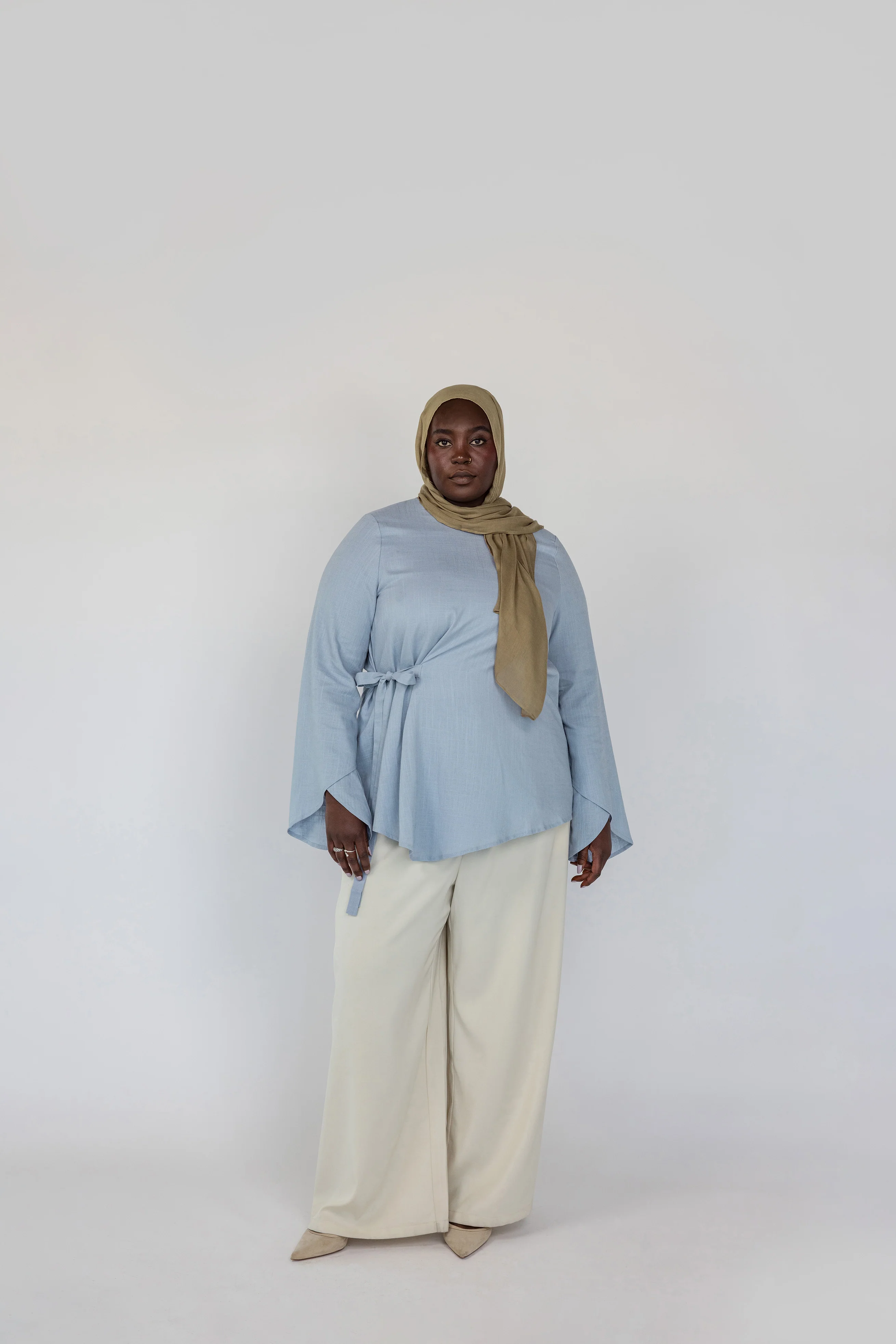 Tie Front Top Blue - Image 6