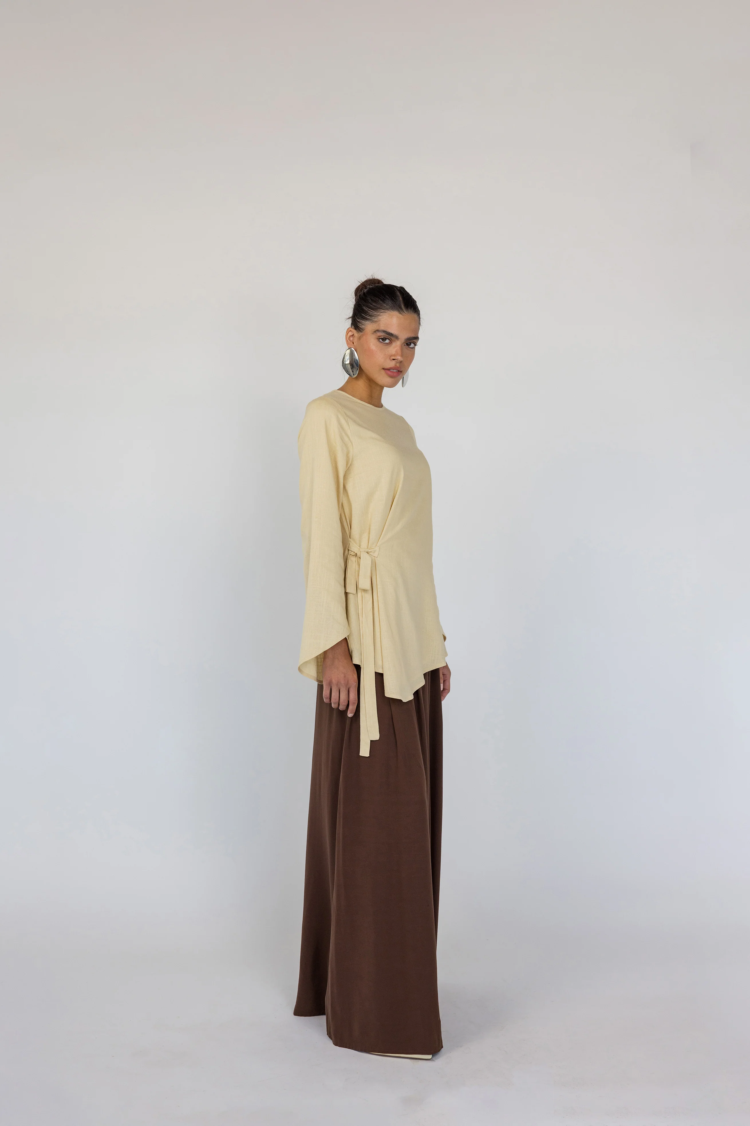 Tie Front Top Yellow - Image 3