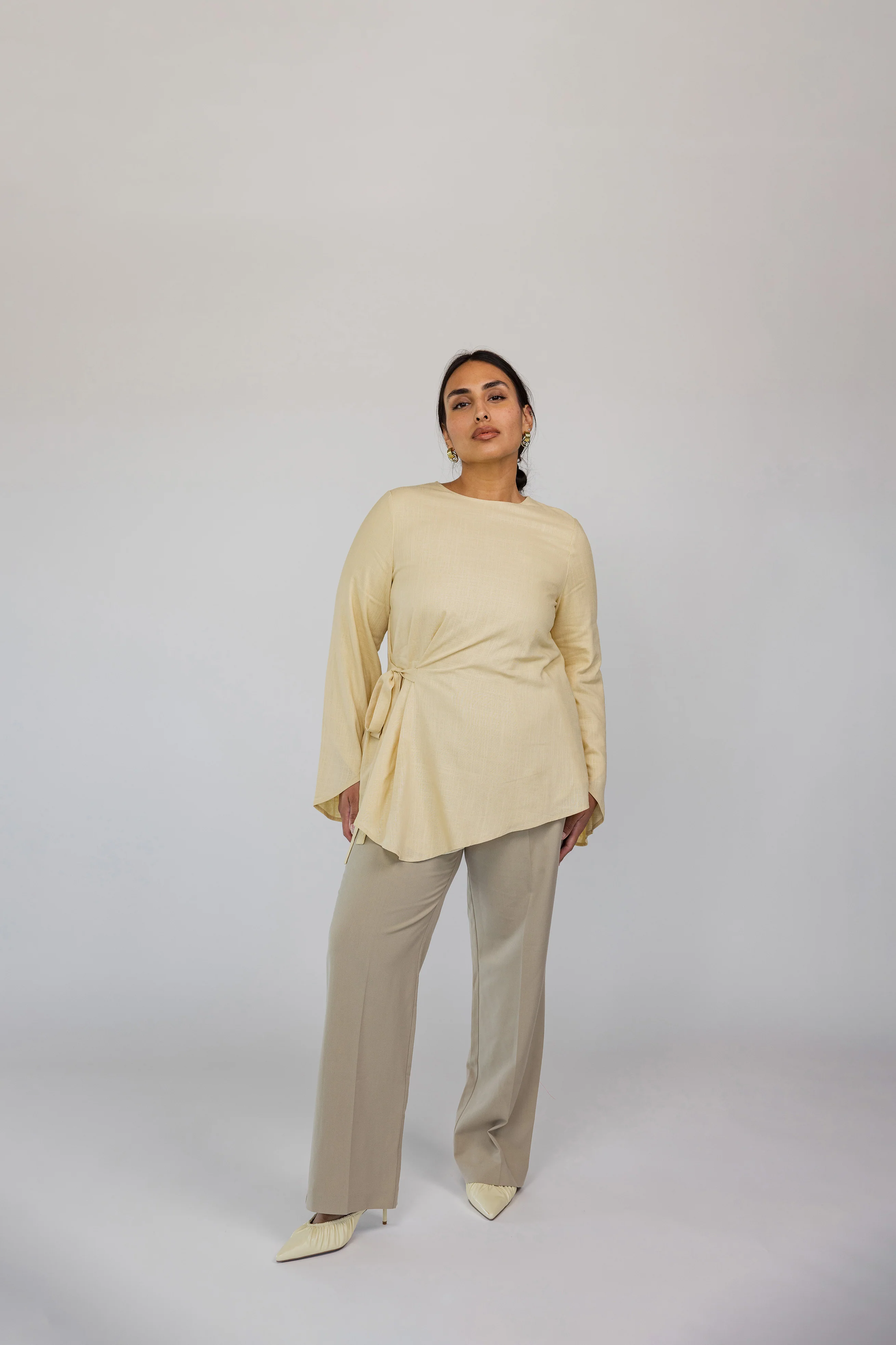 Tie Front Top Yellow - Image 6