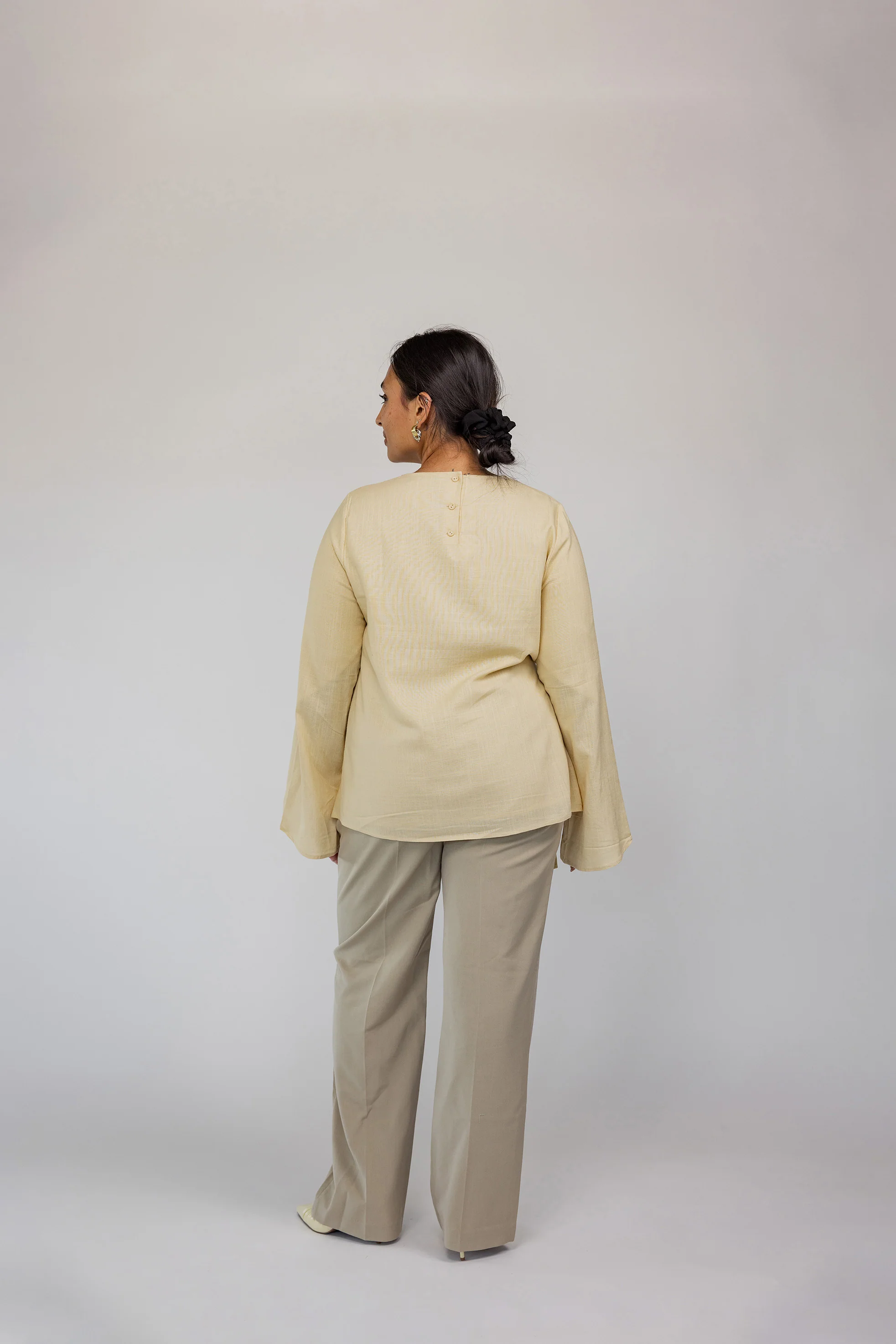 Tie Front Top Yellow - Image 7