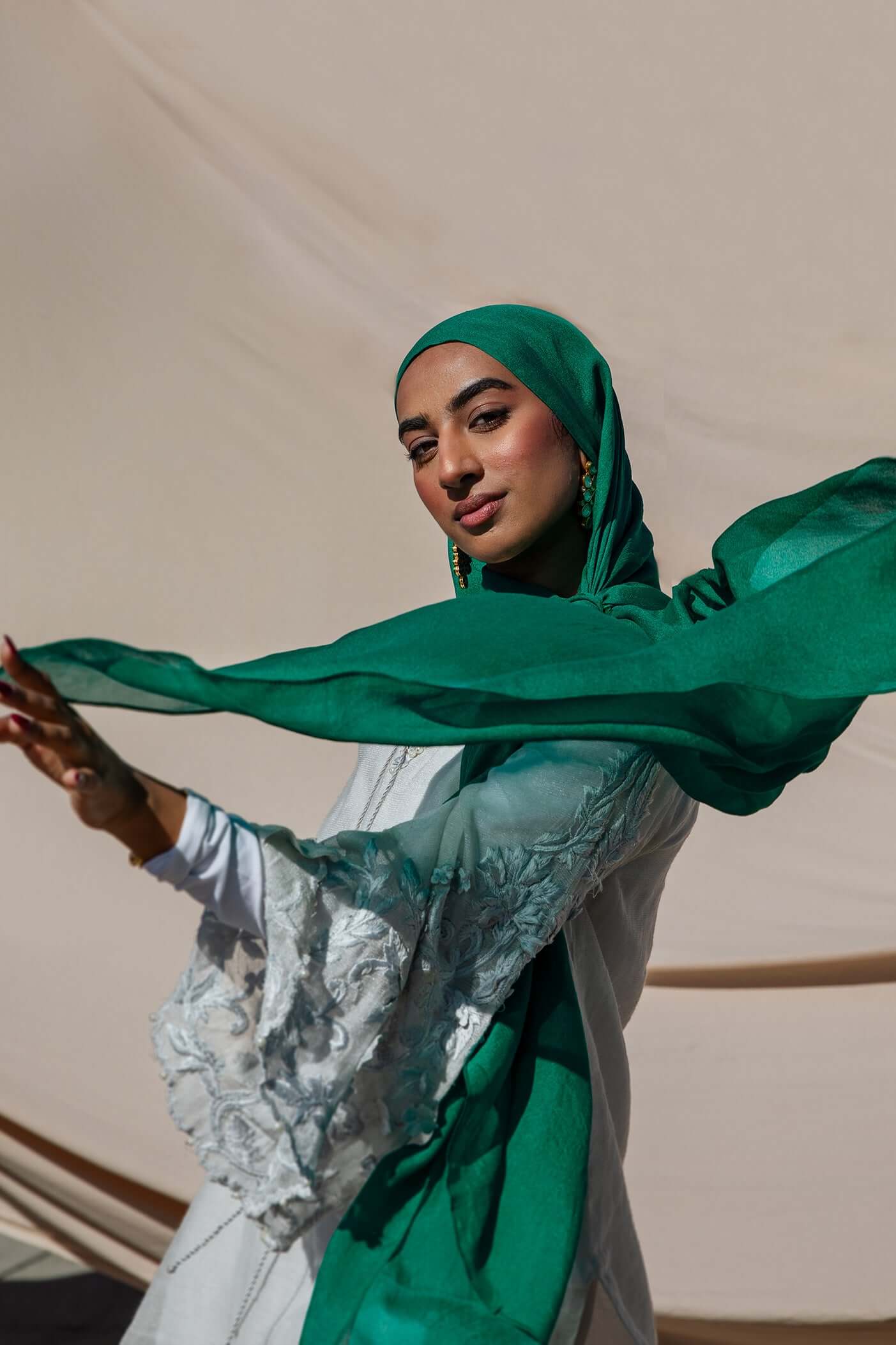 VELA Emerald Silk Chiffon - Image 5