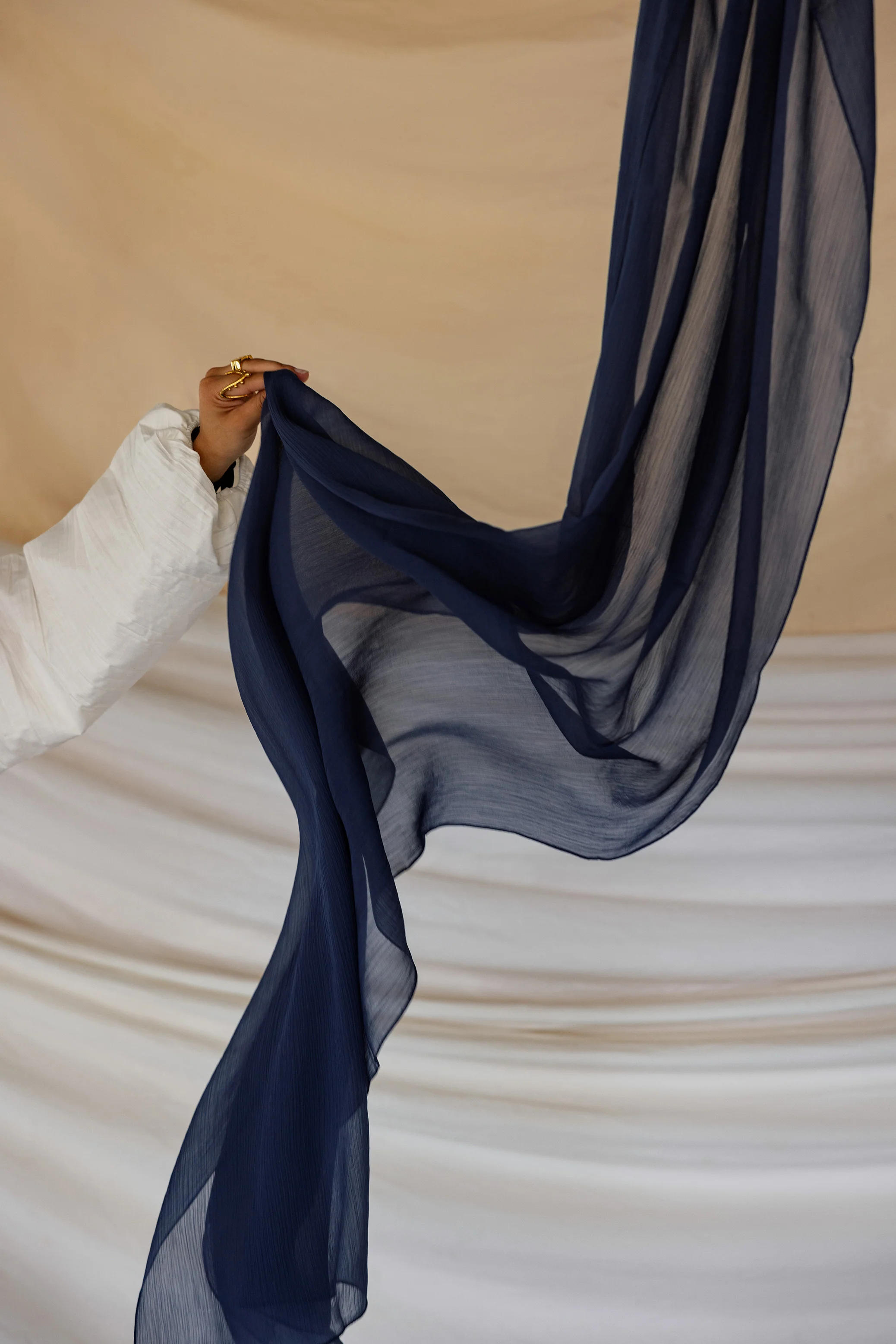 Velvet Sapphire Crinkle Chiffon - Image 4