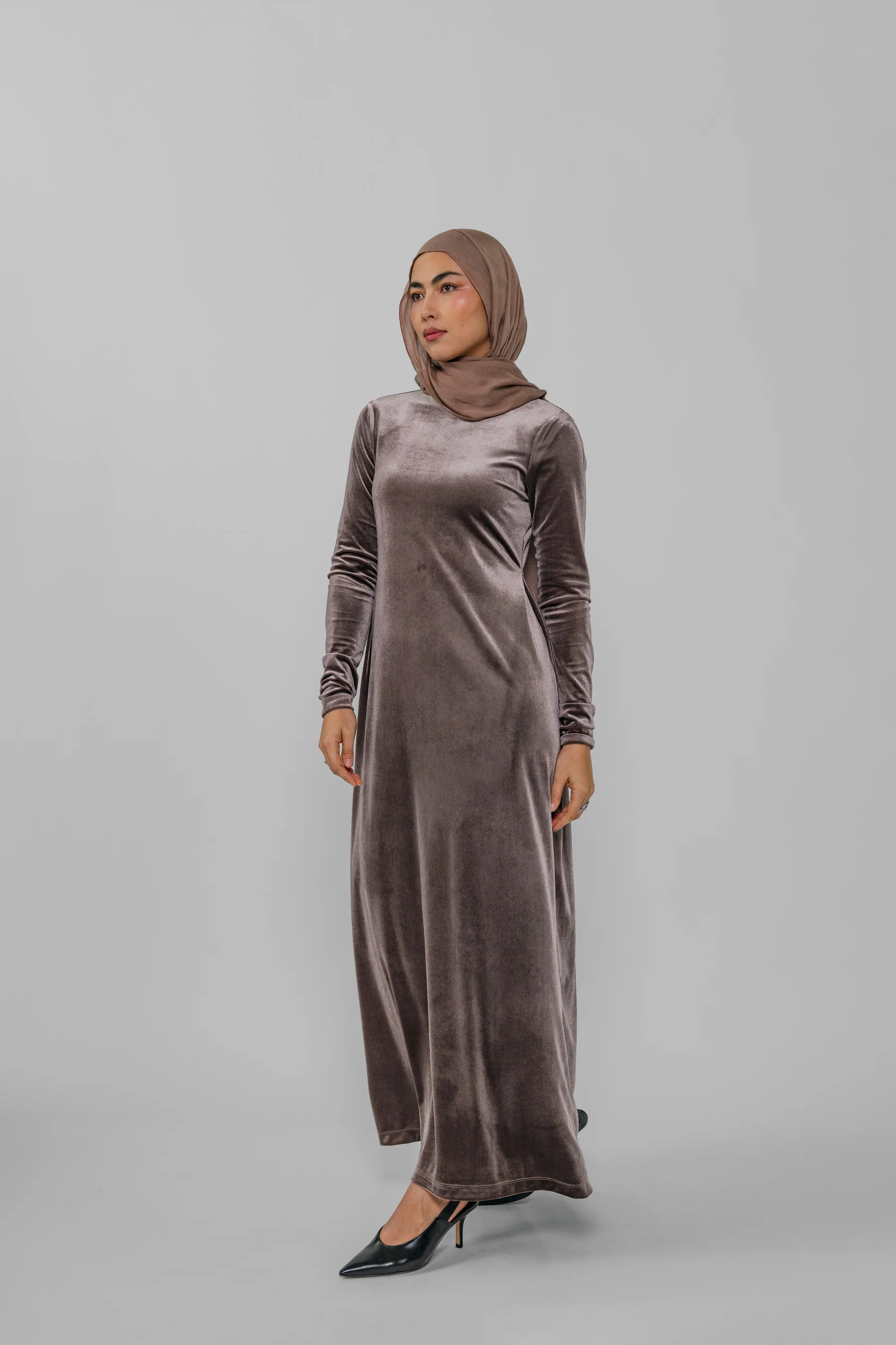 Velvet Dress Mink - Image 2